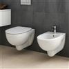 GEBERIT COPPIA SANITARI VASO BIDET E COPRIVASO ORIGINALE TRADIZIONALE GEBERIT COLIBRI SOSPESI