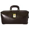 VICTOR LINE SRL Borsa Medico/Dottore Unisex In Vera Pelle 100% Colore Marrone Scuro - Made In Italy - Artigiani Toscani