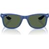 Ray-Ban Occhiali da Sole RJ9052S 717771 Wayfarer Kids Blu/Verde Scuro Bambini