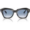 Ray-Ban Occhiali da Sole RB2186 14043F State Street Striato Grigio/Blu Trasparente Unisex