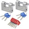 Magmaus® RT270 Lucchetto Antiscasso Corazzato - Serratura per Cancello Esterno, Garage e Container - Lucchetto Monoblocco 70mm con 12 Chiavi, Alta Sicurezza per Magazzino e Saracinesca Blindata