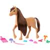 Barbie - pony, cavallo con lunga criniera da acconciare, pettine, extension e accessori per lo styling inclusi