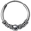 NKlaus Orecchino singolo in argento 925 Celtic CREOLE Gothic Celtic Bali SINGLE 20mm 5048