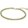 PANDORA Bracciale tennis donna verde chiaro oro 561469C02, 561469C02-18, Argento sterling, Nessuna pietra preziosa