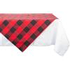 DII Classic Farmhouse - Tovaglia in cotone, colore: Rosso e Nero, 40 x 40 cm