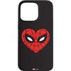 Marvel Custodia per iPhone 15 Pro Max Marvel Spider-Man - Maschera a forma di cuore per San Valentino anni Sessanta