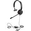 Jabra Evolve 30 II, cuffie monofilo certificate Microsoft Teams con unità di controllo chiamate, microfono a cancellazione del rumore, indicatori LED, eccellente qualità del suono - USB-C/A, nero