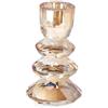 Bizzotto Portacandela 1P Eldrid H 10,8 Cm D 6 Cm Vetro Ambra