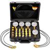 VEVOR Kit di Prova della Pressione Idraulica, 10/60/160/400/600 Bar, Kit di Manometri Idraulici 5 Manometri 20 Raccordi e 4 Raccordi a Sgancio Rapido 3 Tubi Flessibili per Escavatori e Macchinari