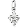 NKlaus ciondolo Fleur-de-Lis argento 925 12x7mm giglio francese amuleto 15365