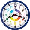Arte Cartoob Dinosauro circolare orologio da parete rotondo piatto silenzioso orologio senza ticchettio per la cucina camera da letto Home Office Scuola Kid Boys Girls Orologi