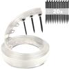 GARDENIX Bordo flessibile in plastica, resistente alle intemperie, per aiuole, rotondo, 10 m, 20 ancore, altezza 6 cm