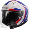 LS2, Casco Moto Jet INFINITY II FOCUS White Blue Red, XL