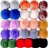 BQTQ 26 Pezzi Pom Pom Finte Pelliccia Pom Pom per Donna e Ragazze Portachiavi Cappelli Borse Accessori (Colore Chiaro)