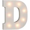 Out of the blue, Lettera luminosa, D, in legno, con 7 LED