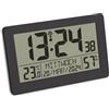 TFA Dostmann Orologio digitale radiocontrollato da parete, 60.2557.01, con allarme, ampio display, con indicazione della temperatura, data, giorni della settimana anche in italiano