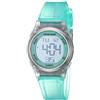 Armitron - Orologio sportivo da donna, digitale, con cronografo, cinturino in resina, 45/7104, Verde Acqua