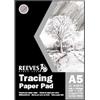 Blocco di carta da lucido Reeves da 25 fogli da 65 g/m² A5, comodo e leggero, se
