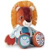 LILLIPUTIENS - Peluche attività Jack Il Leone - Sonaglio interattivo per Bambini con Specchio, campanella e Rumore di Carta - Stimola i Sensi, Le capacità motorie e l'immaginazione - 9 Mesi+
