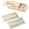 POPOYU Domino Spiele Classic Line - Scatola in legno con 28 pietre da gioco classiche, in plastica, per bambini, gioco di società con domino dai 6 anni, gioco da tavolo per 2-4 giocatori