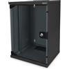DIGITUS Set da 10 pollici - armadio di rete 9U nero - ripiano - ciabatta elettrica - pannello patch a 8 porte - switch Gigabit a 8 porte