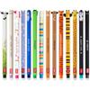 LEGAMI - Set di 14 penne gel cancellabili con inchiostro cancellabile termosensibile, gamma di colori dell'inchiostro e disegni a botte, punta da 0,7 mm, disegni di animali, panda, coniglietto