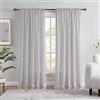 Melodieux Tende semi-velate in velluto grigio argento per camera da letto, soggiorno, struttura in cotone naturale, con tasca per asta, tende velate, 132 x 248 cm (2 pannelli)