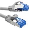 InLine Cavo patch, Cat.6A, S/FTP, TPE (LSZH), CCA, PoE, LAN, Ethernet, cavo di rete, RJ45 Gigabit, grigio, 0,5 m, 72655