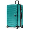 Hauptstadtkoffer Mitte - Valigia Rigida Grande, TSA, 4 Ruote, Bagaglio da Stiva con Espansione di Volume di 8 cm, 77 cm, 130 L, Turchese