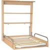 roba Fasciatoio Pensile per Neonati Pieghevole + Materassino Impermeabile Junglebaby Multicolore - Da Parete e Orizzontale - Legno Naturale