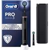 Oral-B Pro 3 3500 Spazzolino Da Denti Elettrico Oscillo-Rotante, Sensore Di Pressione Per Proteggere Gengive Sensibili, Modalità Bianchezza, 2 Spazzole Rotonde Di Ricambio 1 Caricatore, Nero