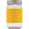 Say What Food Diary Barattolo di vetro Salvadanaio (giallo) realizzato in vetro