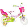 Denver Bike Pink Bloom - Bicicletta Bambina, Lilla, Verde, Misura 12
