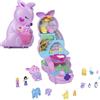 Polly Pocket - Borsetta Canguro di Mama e Joey, cofanetto playset 2 in 1 con 2 micro bambole e accessori, ideale come giocattolo da viaggio, giocattolo per bambini 4+ anni, HKV50
