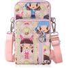 DuoLmi Borsa a Tracolla da Donna, Piccola Borsa, Fascia da Braccio per Cellulare con Porta Cuffie, Mini Borsa a Tracolla con Cinghie Regolabili Staccabili