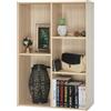 Iris Ohyama Mobile,librerie larghe 60 cm, Scaffale Angolare da Parete in Legno, 5 Livelli, Marrone Chiaro, Polivalente, Modulare, Aperto, Per Soggiorno, Ufficio, Libri, CD, Montaggio Facile, CX-23C