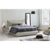 Talamo Italia - Letto Matrimoniale Ilenia, Letto Contenitore con Rivestimento e Testata in Tessuto, 100% Made in Italy, Apertura Frontale, Adatto per Materasso 160x190 cm, Beige