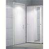 Dmora Guardaroba Tulipano, Armadio a 2 Ante scorrevoli e Specchio, Mobile con Barra Appendiabiti e Ripiani, 100% Made in Italy, 90x45h195 cm, Bianco