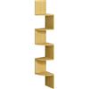 VASAGLE Libreria Angolare, Mensola Angolare da Muro, Scaffale da Parete a 5 Ripiani, 126 x 20 cm, in Camera da Letto Soggiorno Bagno Studio, Porta Piante, Rovere Naturale LBC072Y70