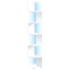 VASAGLE Mensola Angolare da Parete con Luci LED RGB, Libreria Galleggiante a 5 Ripiani, per Piante, Camera da Letto, Soggiorno, Bagno, Ufficio, Pulsante e Telecomando, Bianco Nuvola LBC630W01