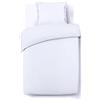 Vision - Parure da letto UNI bianco - Set copripiumino 140 x 200 cm con 1 federa per cuscino per letto singolo - 100% cotone