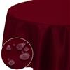 Softalker Tovaglia natalizia rosso scuro rotonda diametro 160 cm,6 posti,antimacchia,poliestere 210GSM,lavabile,con design a jacquard,perfetta per tavoli rotondi, Natale,autunno.