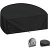 LAMUNI Copertura per Isola Solare Semicerchio Copertura per Divano Letto da Giardino, Tessuto Oxford 420D Copri Isola Divano Esterno, Impermeabile Copertura Isola Prendisole da Giardino, 180x90x80cm
