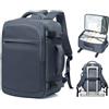 BOXSAM Ryanair Bagaglio a Mano 40x30x25 - Zaino da Cabina Donna Uomo per Aereo (Sotto Sedile) - Borsa da Viaggio 45x36x20 - Zaino Impermeabile per Laptop - Compatibile EasyJet, Business Blu