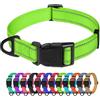 TagME Collare per Cani in Nylon Riflettente, Fibbia Staccabile Durevole, Collari Di Sicurezza Regolabili per Cani Di Taglia Media, Verde, Larghezza 2.5 cm