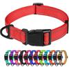 TagME Collare per Cani in Nylon Riflettente, Fibbia Staccabile Durevole, Collari Di Sicurezza Regolabili per Cani Di Taglia Media, Rosso, Larghezza 2.5 cm