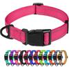 TagME Collare per Cani in Nylon Riflettente, Fibbia Staccabile Durevole, Collari Di Sicurezza Regolabili per Cani Di Taglia Media, Rosa Caldo, Larghezza 2.5 cm