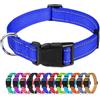 TagME Collare per Cani in Nylon Riflettente, Fibbia Staccabile Durevole, Collari Di Sicurezza Regolabili per Cani Di Taglia Media, Blu Navy, Larghezza 2.5 cm