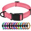 TagME Collare per Cani in Nylon Riflettente, Fibbia Staccabile Durevole, Collari Di Sicurezza Regolabili per Cani Di Taglia Media, Rosa, Larghezza 2.5 cm