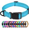 TagME Collare per Cani in Nylon Riflettente, Fibbia Staccabile Durevole, Collari Di Sicurezza Regolabili per Cani Di Taglia Media, Blu, Larghezza 2.5 cm